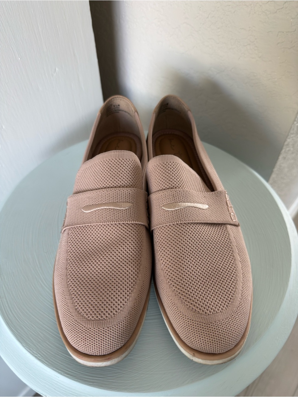 Me Too Blush Mesh Slip-On Penny Loafers